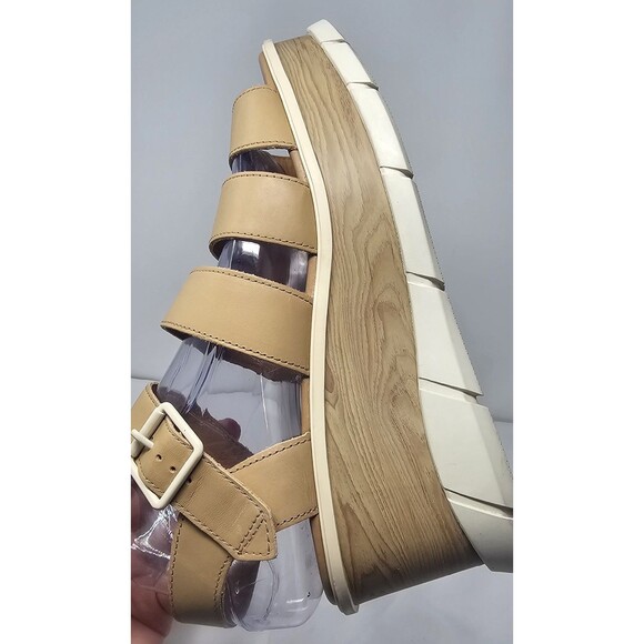 Sorel Joanie III Ankle Strap Sandals Sandals Platform Multi-Strap Tan 10 Chunky - Picture 7 of 14